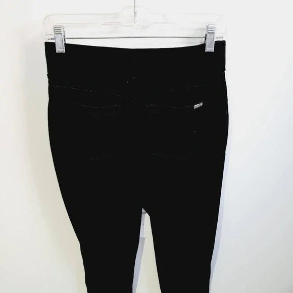 Anne Klein Black Midrise Skinny Velvet Ankle Length Stretch Pants Small - Picture 5 of 8